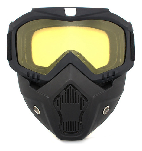 Casco Gafas Motocicleta Con Protector Facial A Prueba Viento