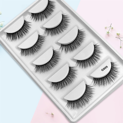 Mink Lashes Real Effective Siberian Mink F^ur Lashes Round L