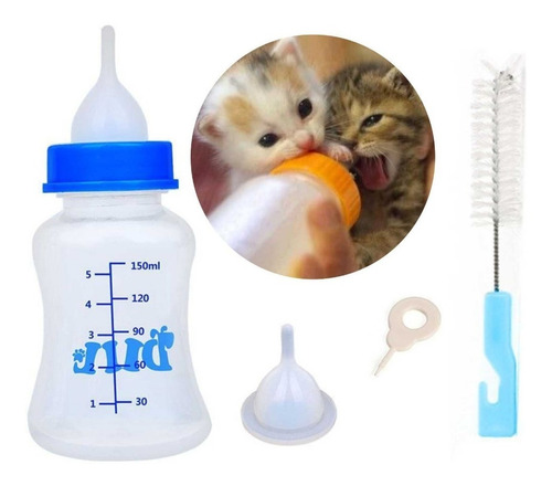 Mamadera Para Gatitos Pequeños Mascotas 150ml Recién Nacidos