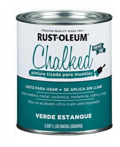 Pintura Tizada Ultra Mate Chalked Al Agua 1 L Rust Oleum