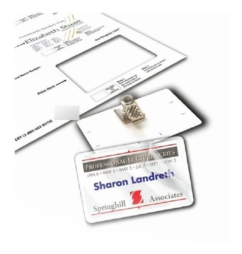 Credenciales Laminadas Con Clips Avery 5362 Para Imprimir