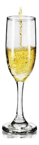 Copa Flauta Cristal Champaña 210ml 12 Piezas Color Cristal
