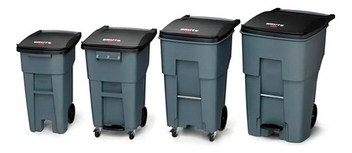Contenedor Brute Step On Rubbermaid Desplegable De 32 Gal Color Gris