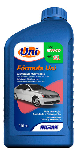 Oleo Mineral Mot 4tempos Sl15w40 1lt Unix Form Ingrax 10279