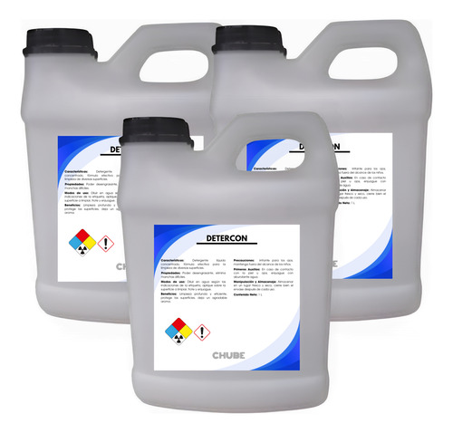 Detercon Detergente Desengrasante Ropa Multiusos 3 Litros