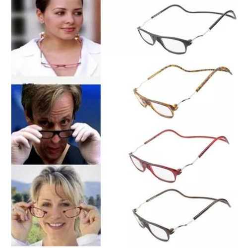 Oculos De Leitura Descanso Perto Com Imã +1,50 Vermelho