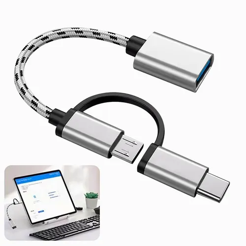 Cable Conversor Datos Otg Usb A Tipo C 10cm Memoria Usb - yorobotics