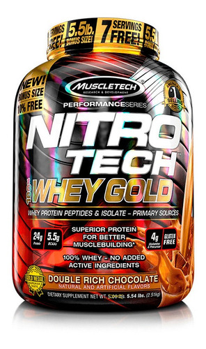 Proteína Nitrotech Whey Gold Chocolate 5.5lb