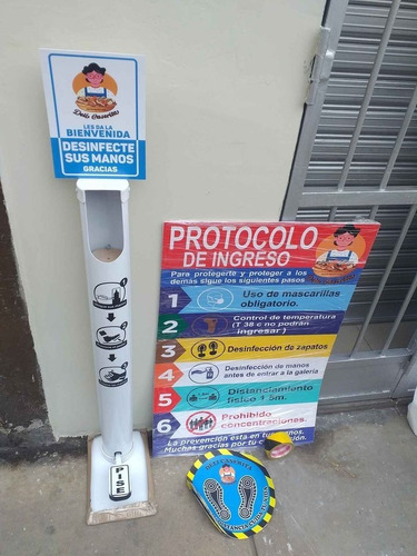 Imagen 5 de 6 de Pedestal. Dispensador De Alcohol, Gel O Jabon A Pedal