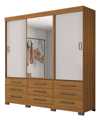 Mueble Guardarropas-closet- Ropero C/espejo Y Cajones-nt5030
