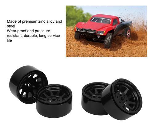 Rc Crawler Car Wheel Hub 4pcs Rim Set Zinc Alloy Steel