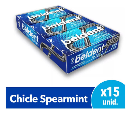 Chicles Beldent Infinit Spearmint 26 Gr Caja De 12 Unidades