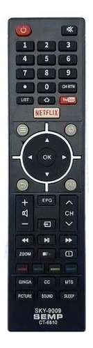 Semp Controle R. Tv Ct-6810 Com Netflix E Youtube Maxx 9009
