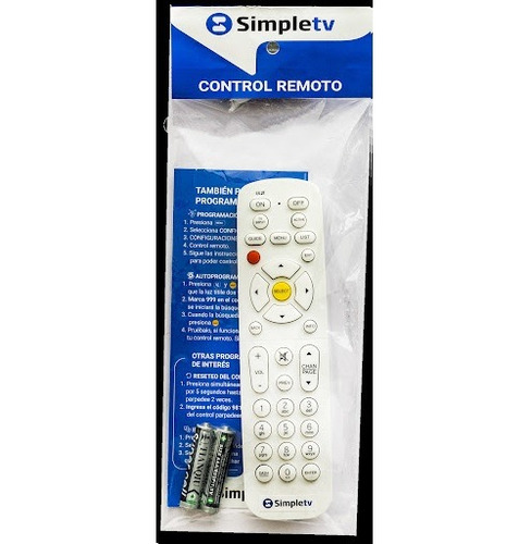 Control Remoto Universal Simple Tv Basico Original Con Pilas