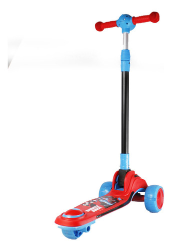 Scooter Infantil Conexión Bluetooth, Con Luces Y Sonido Color Rojo Con Azul Liso