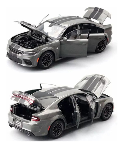 Dodge Charger Hellcat Muscle Car Modelo 1:32 Color Negro