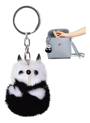 M Cartoon Plush Doll Keychain Panda Forma De Forma De
