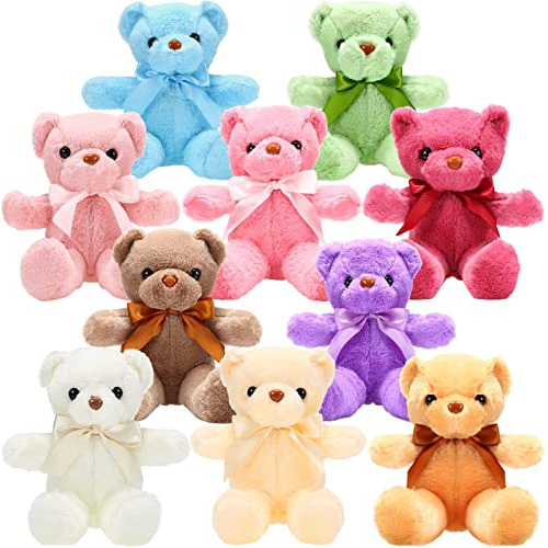 10 Piezas Bears Animales Rellenos Soft Plush Toy Cute Qnr28