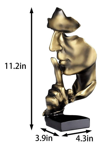Escultura Abstracta Del Pensador Hogar Estudio Decorativos