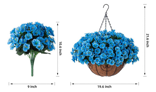 Cestas Artificiales De Flores Colgantes Falsas Para Decoraci