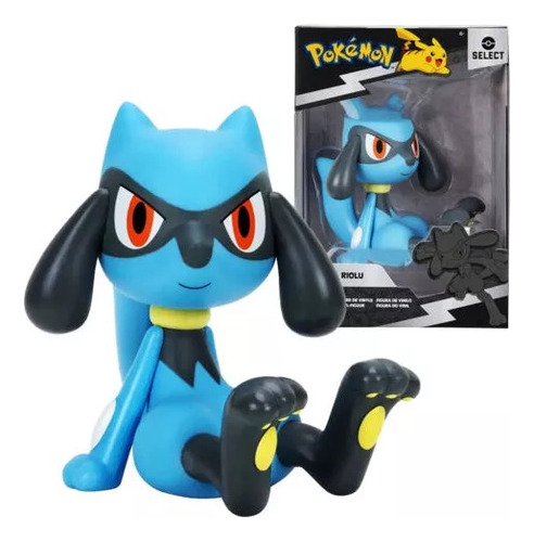 Juguete Pokemon Select Riolu Figura Vinil 12 Cm Lucario