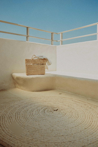 Bolsa Palha Natural De Milho Praia Sacola Feira Decoração