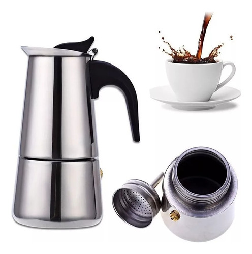 Cafeteira Italiana Café Expresso Manual Jarra 6 Xícaras Inox