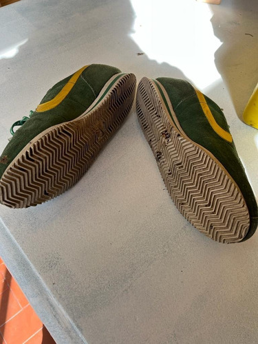 Imagen 7 de 7 de Zapatillas Nike Cortez Verdes Gamuza Us 7.5 Poco Uso