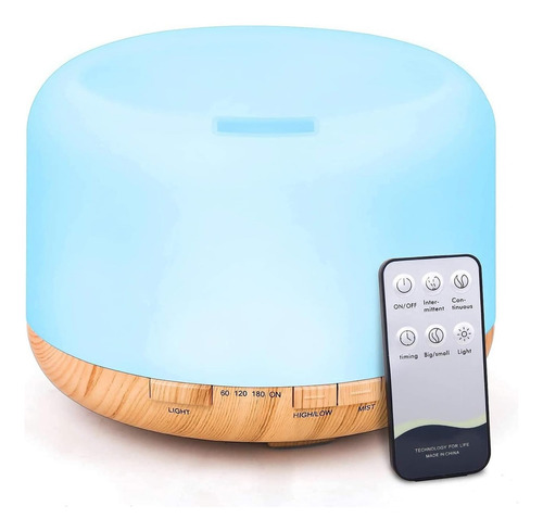 Humidificador Difusor Bamboo Ultrasonico 300ml 7 Colores Color Blanco