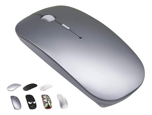 Mouse Óptico Multiplataforma Tsmine, Con Bluetooth, Gris