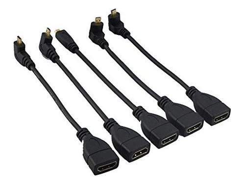 Seadream 5pcs 6  15cm Micro Hdmi Macho A Hdmi Conector De Ad