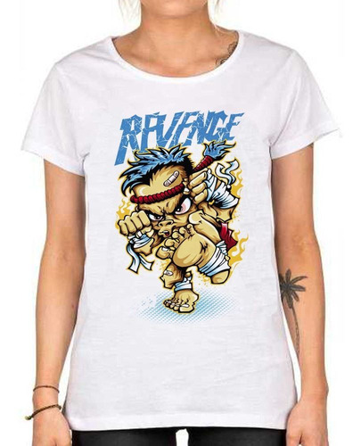 Remera De Mujer Revenge Kick My Ass Revancha Luchador