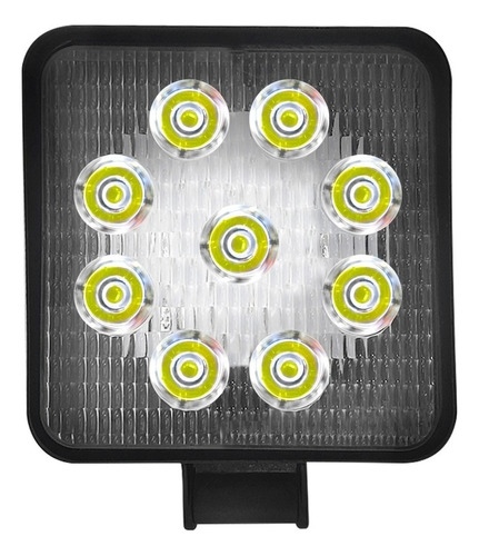 Faro Led Auxiliar Caminero 3w 9 Led Blanco 12/24v 4x4 Cuotas