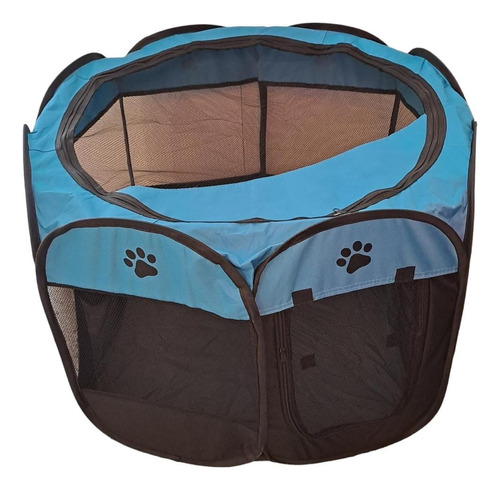 Corral Plegable Para Mascotas Azul Mediano