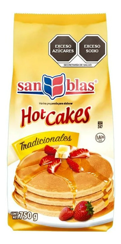 4 Pzas Harina Para Hot Cakes San Blas Tradicionales 750 G