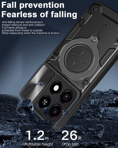 ;= /funda Para Zte Blade A55/a35 Carcasa Uso Rudo Anillo Soporte