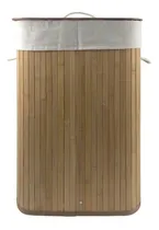 Comprar Cesto Canasto Rectangular Ropa Sucia Bambu Tela Plegable Asa