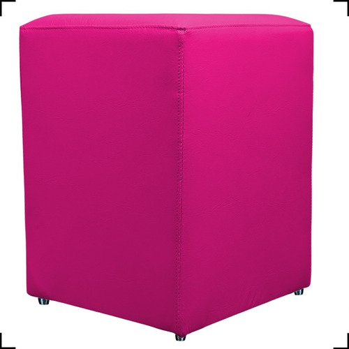 Puff Cubo Quadrado Dado Banco Banqueta Tecido Cores Suede