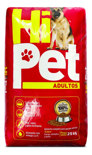 Hipet Alimento Para Perros Razas M Y G. 25kg