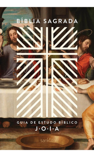 Bíblia Sagrada | Com Guia De Estudo Biblico J.o.i.a | Nvt | Letra Normal | Capa Ceia, De Nvt. Editorial Sankto, Capa Dura Em Português