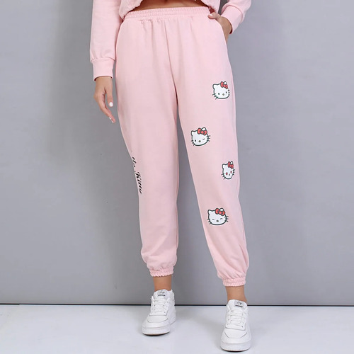 Pantalón Myg Jogging Hello Kitty Algodón Rustico Mujer