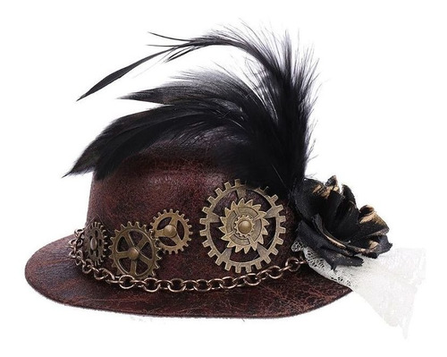 Mini Sombrero De Copa Gótico De Halloween Steampunk Gears Ch