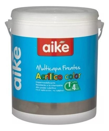 Latex Aike Multicapa Frentes Acrilico Blanco X4 Lt