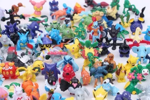 Pokémon Kit 48 Miniaturas Brinquedo Coleção Brincar Divertir