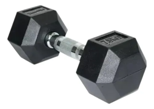 Mancuerna Hexagonal Wonder Gsp-3056 Caucho 7.5kg Fitness