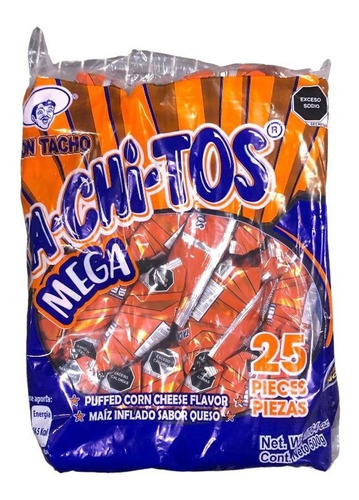 Don Tacho Tachitos Maiz Inflado 500g Paquete Mega 25pzs/20g