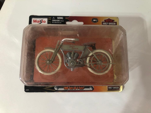 Moto Harley Davidson - 1;18 Maisto De Coleccion Antigua 11cm