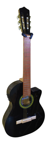Guitarra Clasica Torralaba Modelo 29kec C/eq Corte 1/2 Caja Color Negro