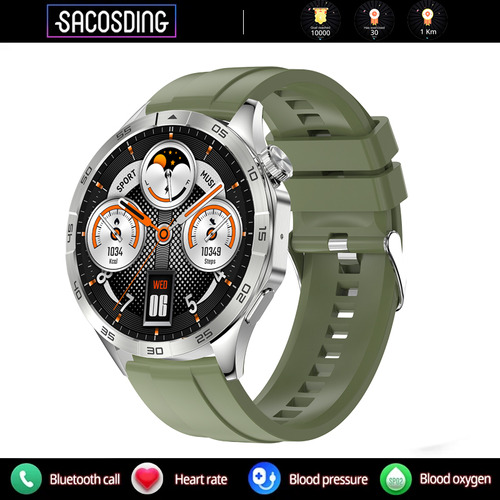 2024 Reloj Inteligente Hombres Bluetooth Smartwatch Deportes