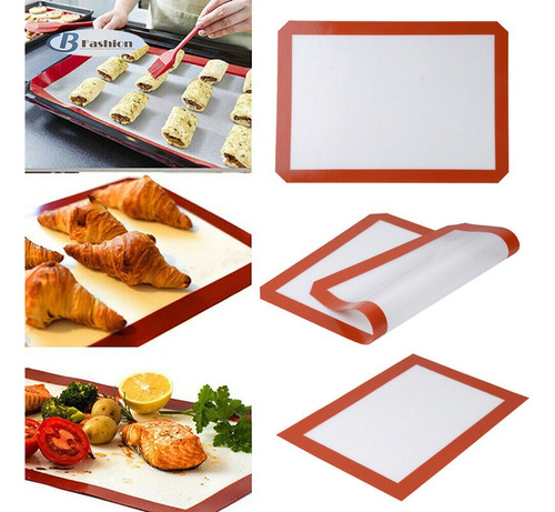 Placa Silicona Plancha Hornear Antiadherente Bandeja 40x30cm